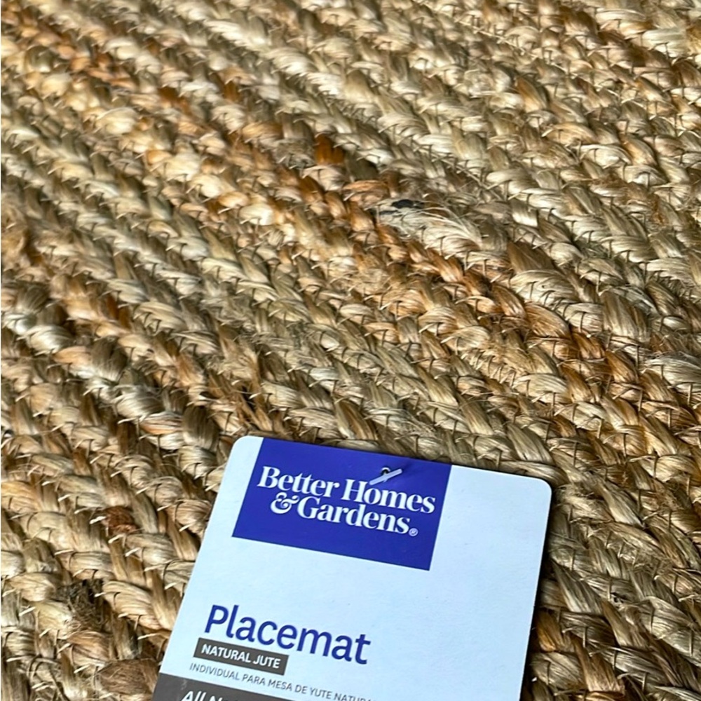 ❤️ 6 NWT handwoven Jute Placemats